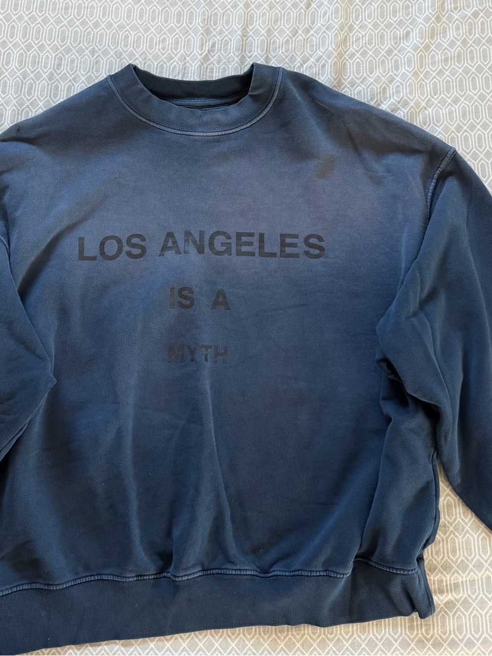 Anine Bing Los Angeles Graphic Crewneck Sweatshirt - Navy